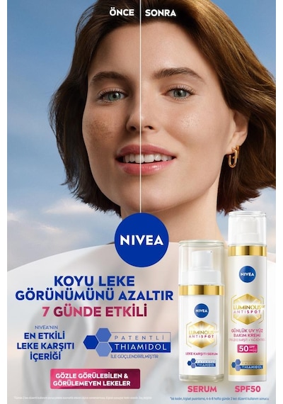Nivea Luminous630 Thiamidol Etkili Leke Karşıtı Gündüz Yüz Kremi SPF50 UV Koruma Hyaluronik Asit 40 ML