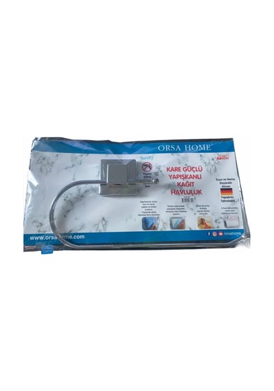 Orsa-604 Yapışkanlı Kare Askılı Metal Kağıt Havluluk- 12'li Paket