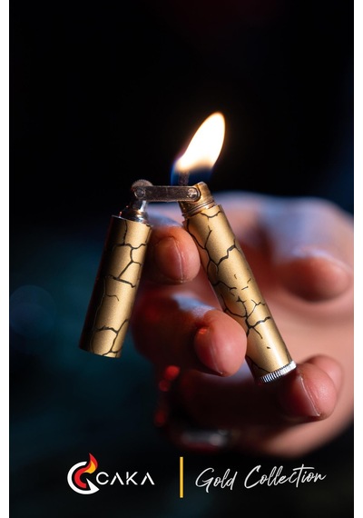 Caka Lighter Slim Collection Gold Benzinli Çakmak - Ckl-032