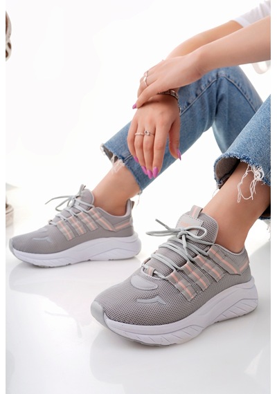 Mcdark Kadın Siyah Sneaker Hafif Çift Renkli Taban Buz