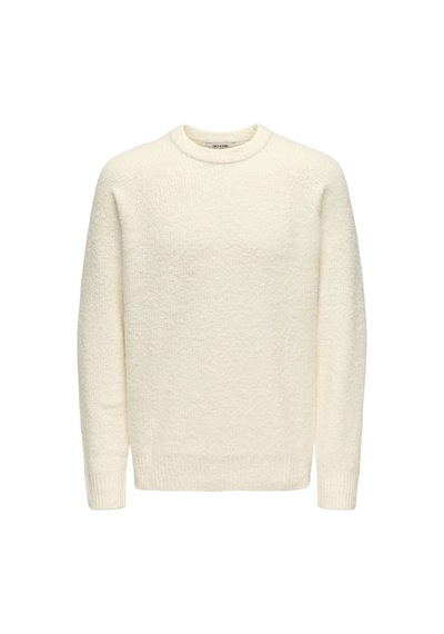Only & Sons Onsdale Lıfe Rlx Ls Raglan Knıt Erkek Beyaz Kazak - 22035118
