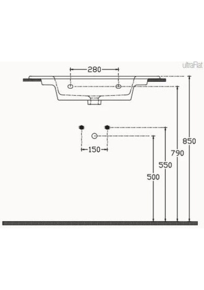 Isvea Sistemat Flat Lavabo 76 CM
