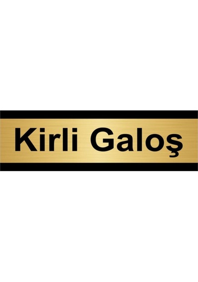 Kirli Galoş 5x20cm Altın Renk Metal Yönlendirme Levhası