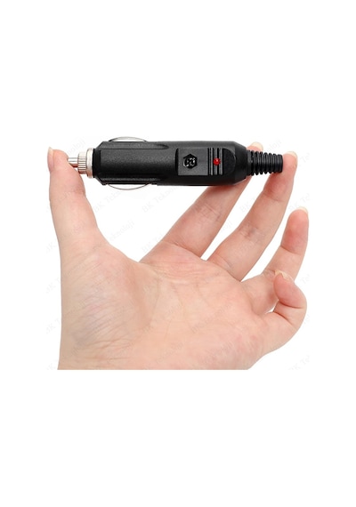 12V Oto Çakmak Soket Fişi Erkek Sigortalı Led Göstergeli