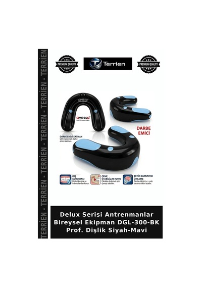 Delux Serisi Antrenmanlar Bireysel Ekipman Dgl-300-bk Prof. Dişlik Siyah-mavi Siyah - Mavi