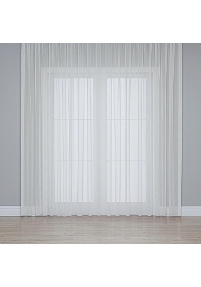 Fabric Design Keten Plus Tül Perde Krem, 100 X 190 Çok Renkli