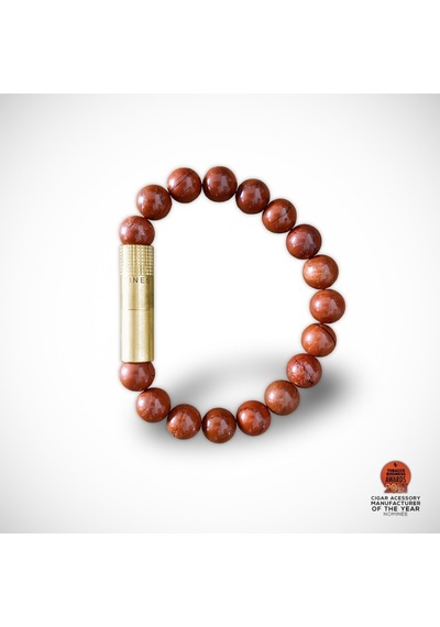 Les Fines Lames Punch Bileklik Brass Kırmızı Jasper -  S