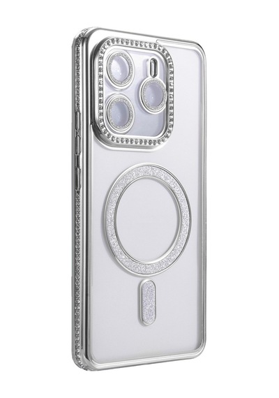 Redmi Note 14 4g Joke Simli Magneticsafe Kılıf - Gümüş Bz8683140895648