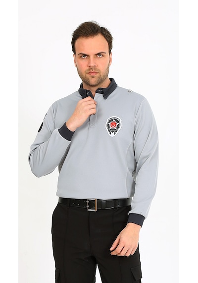 Yeni Tip Kamu Personel Özel Güvenlik Kışlık Erkek Sweatshirt İçi Şardonlu Gri
