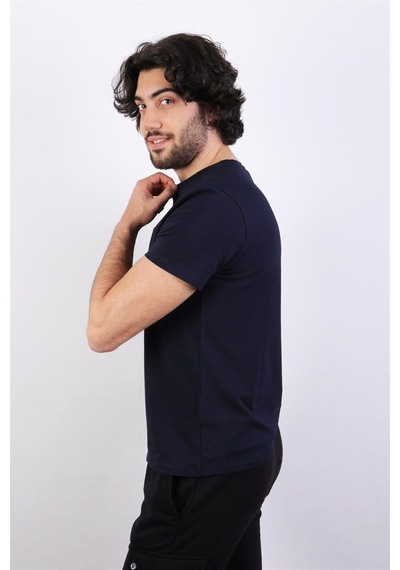 Rich Erkek Logo Baskılı T-shirt %100 Pamuk Tişört SIYAH