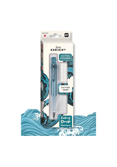 Serve Deep Versatil Kalem 07mm- Toprak Tonları - Yedekli Set Grip Ve Silgi Okyanus Mavi Okyanus Mavi