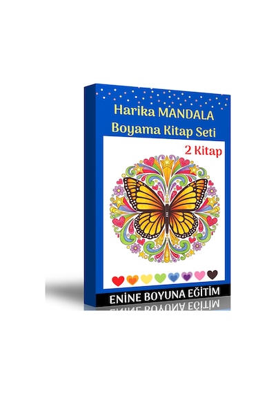 Yetişkinler İçin Harika Mandala Boyama Kitap Seti (2 Kitap)