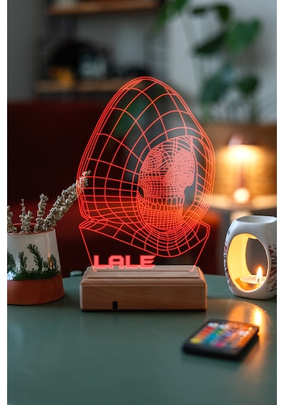 Kişiye Özel 3D Iskelet Kuru Kafa Masaüstü Led Lamba