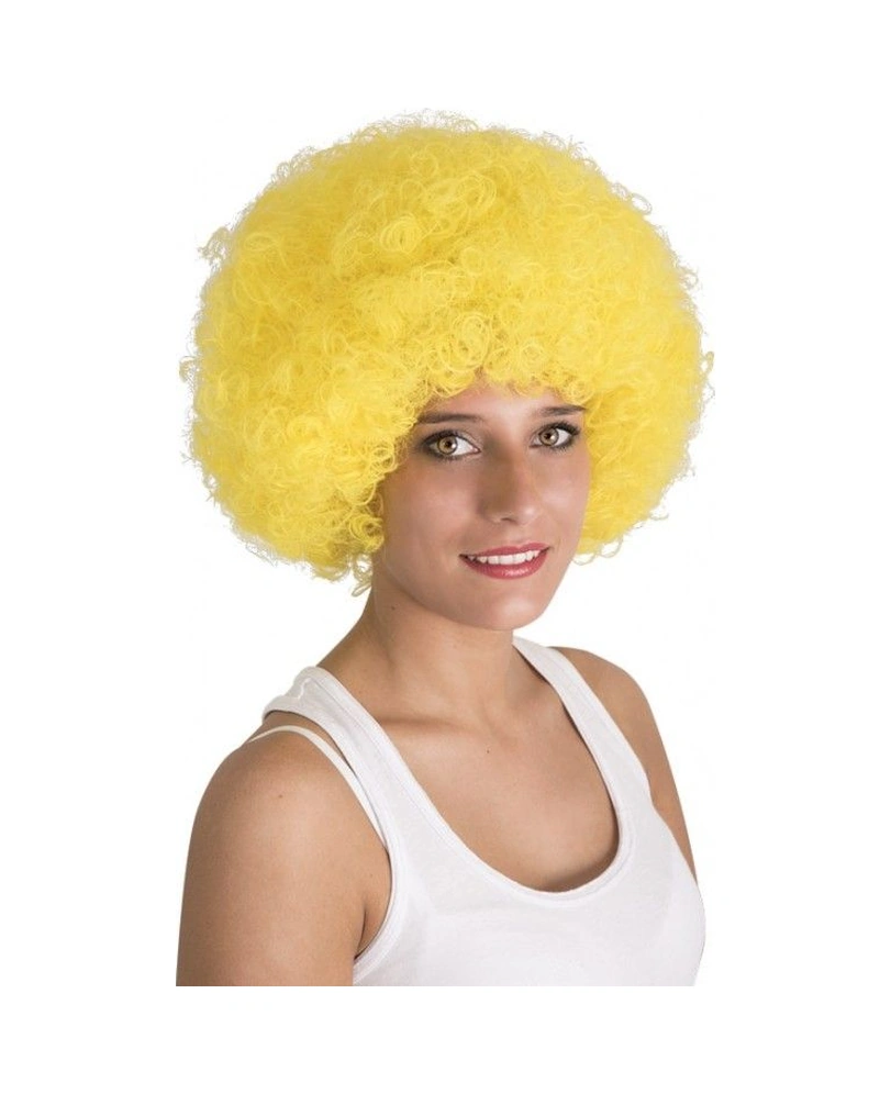 Sarı Renk Kıvırcık Afro Bonus Peruk 5690 " 97549599
