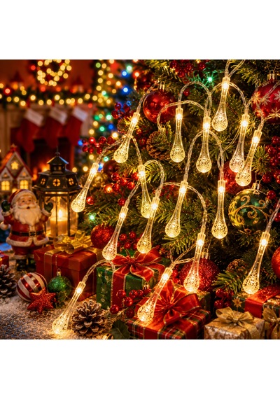 Yüksek Kalite Profesyonel Su Damlası Gün Işığı Led Işık 7 Metre 49led 220v Eklemeli Noel Ağacı Işığı