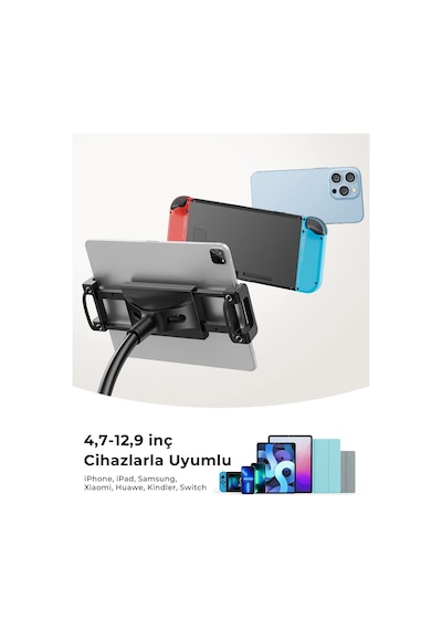 Saiji Datura Is 100 Cm Akrobat Flexible Ayarlanabilir Telefon Tablet Tutucu Siyah Çok Renkli