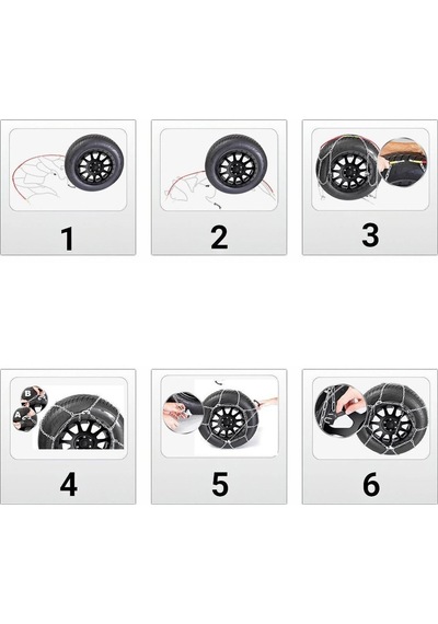 Oto Lastik Kar Zinciri 165/40/r16 X Tipi Binek Suv Takmatik Kolay Montaj 10 CM