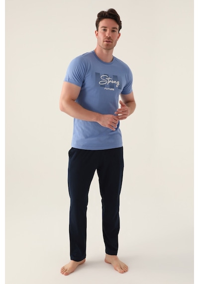 Arnetta Strong Açık İndigo Erkek Pijama Takımı 5274-42705 Açık Indigo