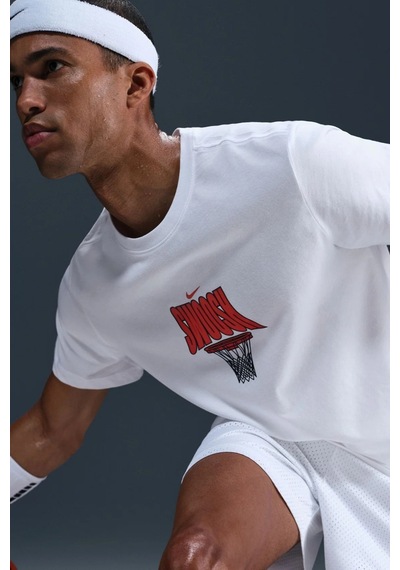 Nike Dri-fıt Tee Oc 3 Graphic White Tshirt Erkek Grafik Baskılı Tişört Beyaz