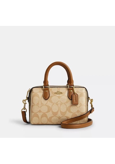 Coach Mini Rowan Crossbody Kadın Çanta Krem - Taba