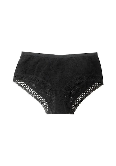 Hubrendy Beru Şahinler Kadın İçin Dantel Kenarlı Siyah Renk Bikini Külot Kod B722