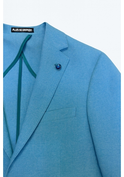 Plus Scorpion Erkek Slim Fit Blazer Ceket Tek Düğmeli Çift Yırtmaçlı Torba Cepli Yarım Astarlı Turkuaz Mavisi Plus Scorpion Erkek Slim Fit Blazer Ceket Tek Düğmeli Çift Yırtmaçlı Torba Cepli Yarım Astarlı Turkuaz Mavisi