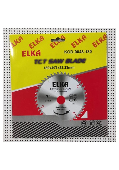 Elka Elmas Suna Kesme Testeresi 180 X 40 T X22.23 Mm Daire Testere 8500 Rpm Kod:0048-180