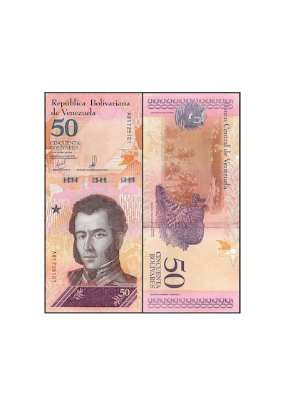 Venezuela 2018 Yılı 50 Bolivares Kağıt Para Çil Unc Koleksiyon Para