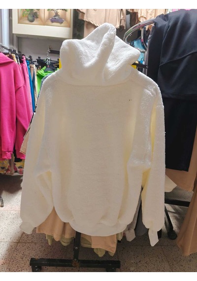 Beyaz Pelüş Caket Beyaz