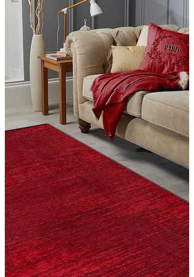 Kilimista Milano Ml104 Kırmızı Leke Tutmaz Antialerjik Yıkanılabilir Dokuma Dekoratif Halı Kilim