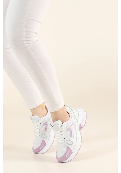 Mcdark Kadın Beyaz Lila Günlük Sneaker Spor Ayakkabı