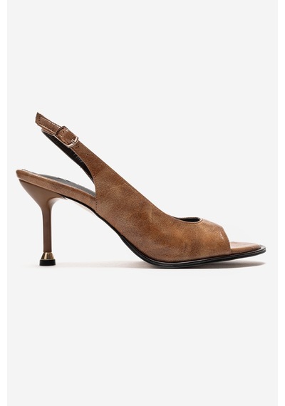 Luvishoes Iselın Taba Kadın İnce Topuklu Ayakkabı Taba