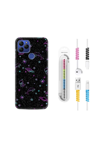 General Mobile Gm21 Kılıf Kablo Koruyuculu Galaxy Yunus Göz 1860