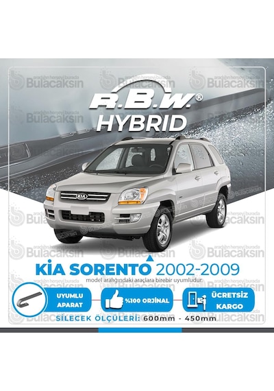 Kia Sorento Ön Silecek Takımı (2002-2009) RBW Hibrit