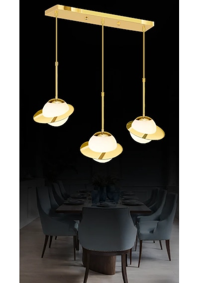 Nasa 3'lü Sıralı Avize 8384-r26-3v-fw Gold