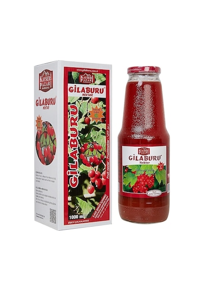 Gilaburu Suyu Nektarı 20 Gün Kullanım 1000ml 12 Adet Cam Şişe Şeker Ilavesiz