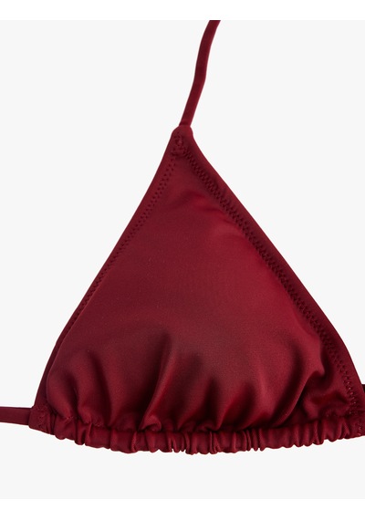 Koton Boyundan Bağlamalı Üçgen Bikini Üstü Bordo 6sak10002mm