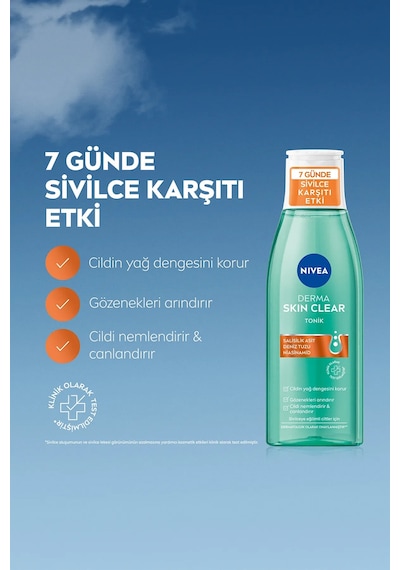 Skin Clear Yüz Temizleme Jeli 150 Ml + Derma Skin Clear Sivilce Karşıtı Tonik 200 Ml