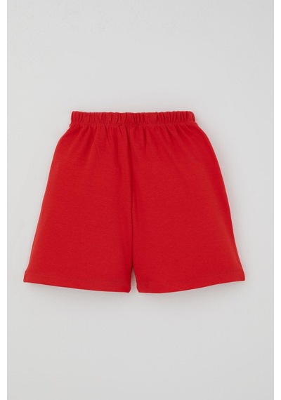 Breeze Kız Çocuk Şortlu Pijama Takımı Çilek Desenli 4-8 Yaş, Krem