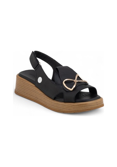 Mammamia D25ys-2780 Deri Comfort Kadın Sandalet Siyah