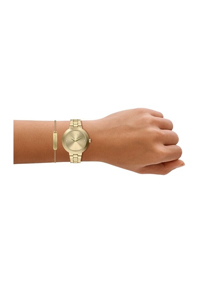 Armani Exchange Ax7177set Kadın Kol Saati Ve Bileklik Seti Altın