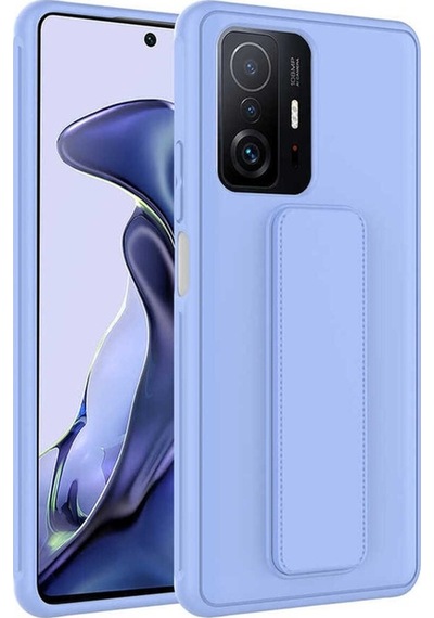 Xiaomi Mi 11t Pro 5g Kılıf Zore Qstand Kapak Lila
