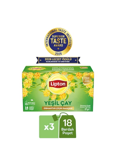 Lipton Osmantus Çiçek Bahçesi Aromalı Yeşil Çay 18li X 3 Adet