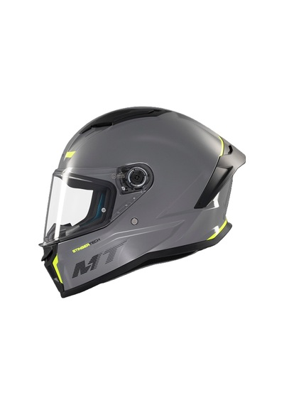 Mt Stinger 2 Ff126 Solid A12 Gloss Grey Full Face Motosiklet Kaskı Gri