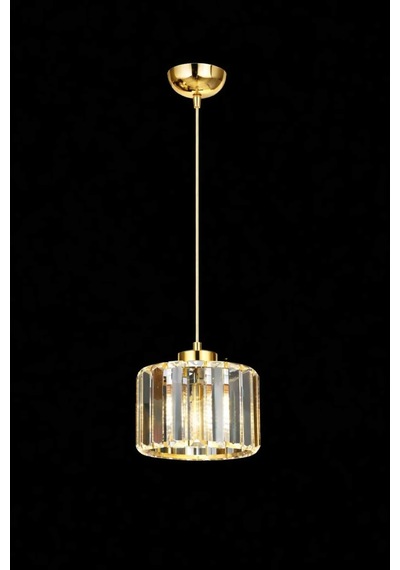 Bohem Aydınlatma Modern Gold Altın Kristal Sarkıt Avize Koridor Antre Uyumlu Şeffaf Kristal Cam Gold Altın Gold