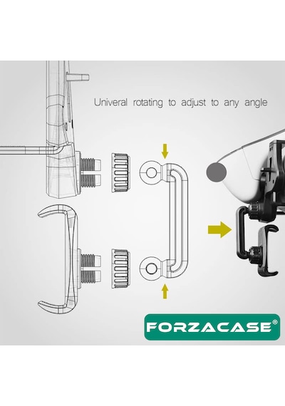 4-6.2 İnç 360 Derece Araç İçi Dikiz Aynası Telefon Tutucu - Fc977