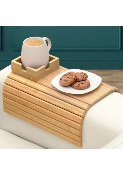 Home Katlanabilir Ahşap Koltuk Yanı Kanepe Tepsisi Çok Renkli