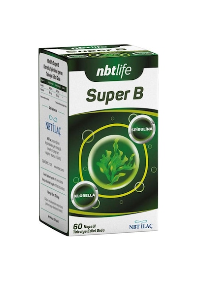 Nbt Life Superb Kolrella, Spirulina İçeren Takviye Edici Gıda 60 Kapsül