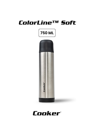 Cooker Colorline Soft 750 Ml Paslanmaz Çelik Termos Ckr2002 Siyah