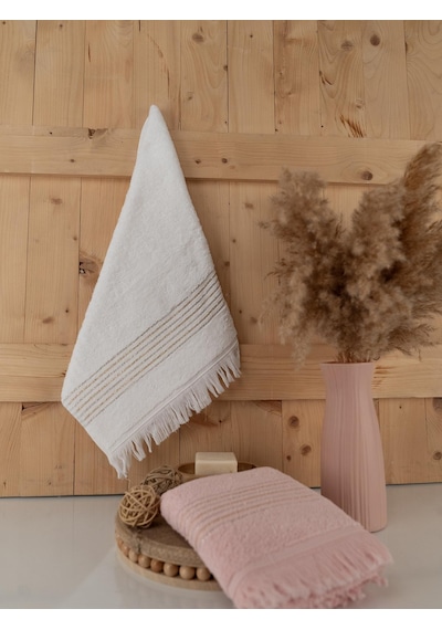 Pamuklu İkili 50x80 Cm Çizgili Renkli Modern Havlu Seti Baveno Çok Renkli